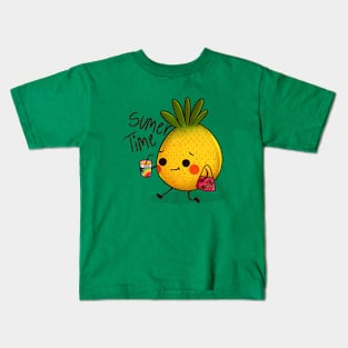 Summer Time Pineapple Kids T-Shirt